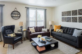Gun barrel center apartment dark living room